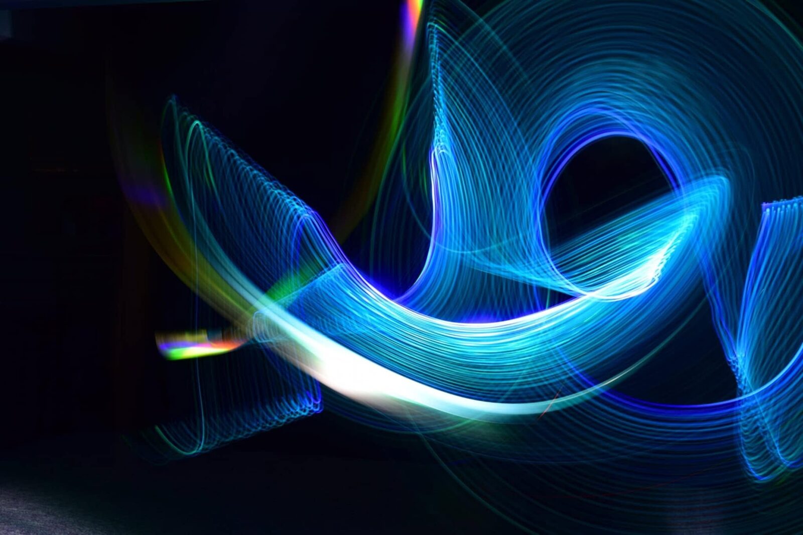 Blue and green abstract light trails from KCphotos Photography